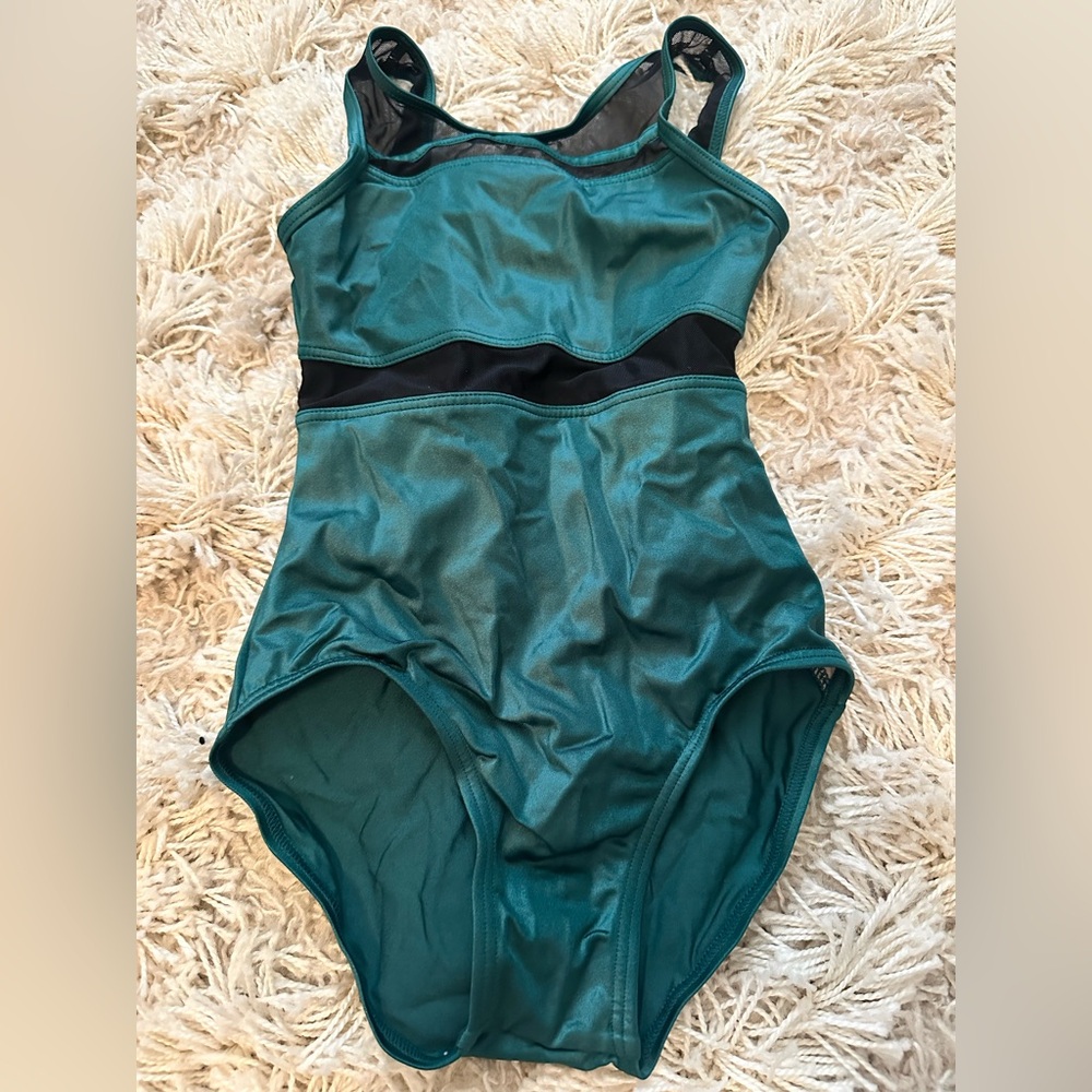 Balera Green and Black Leotard